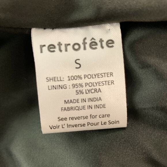 RETROFETE Size S Black Polyester Beaded Shift Dress - Picture 10 of 10